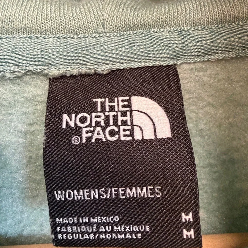 The North Face Women Sage Green Half Dome Logo 50% Pullover Hoodie‎ Size M